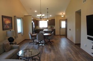 Accessible home with lifeproof flooring and open floor plan. 